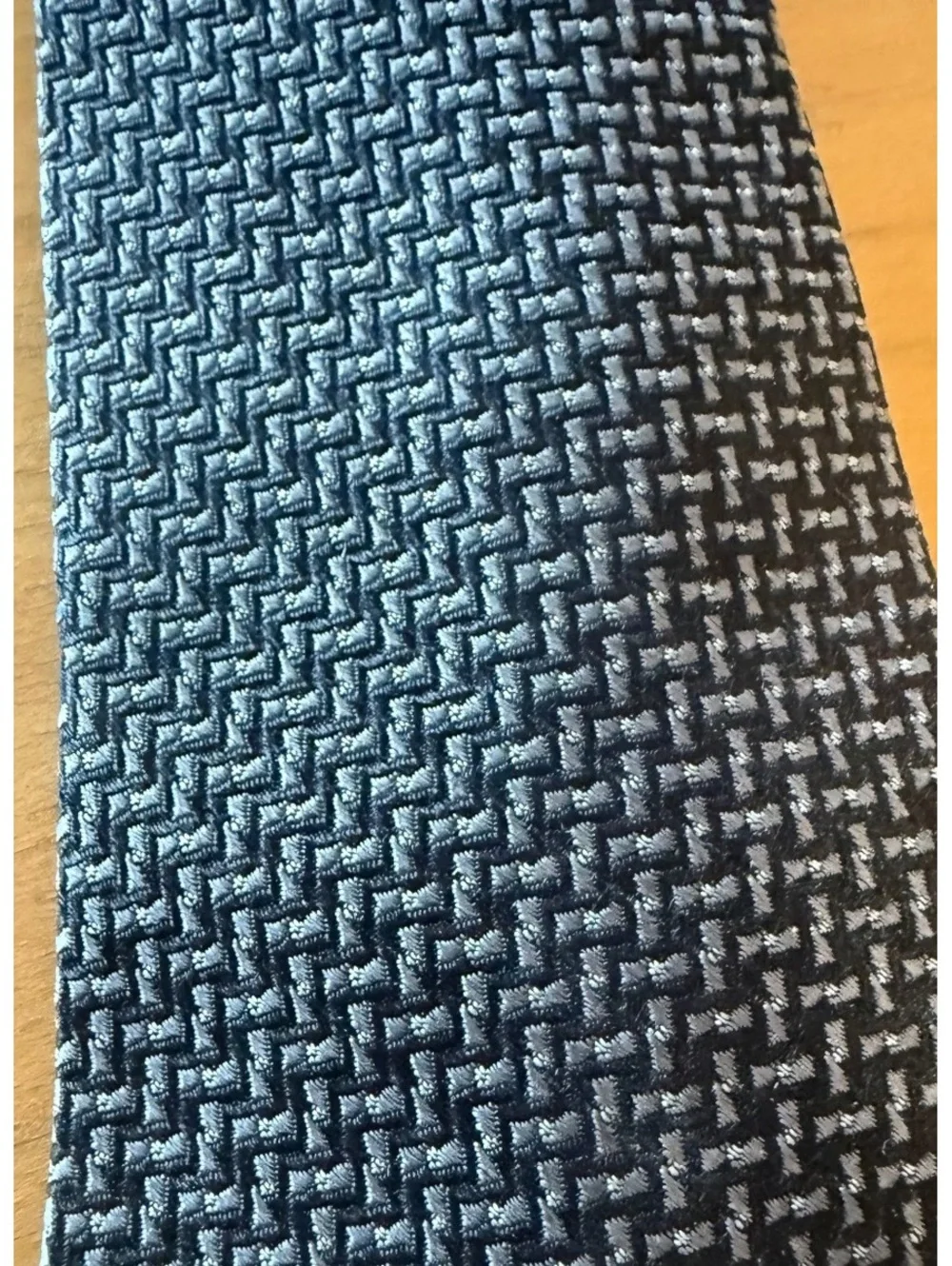 Lauren Ralph Lauren Men's Woven Patterned Tie Black and Gray
